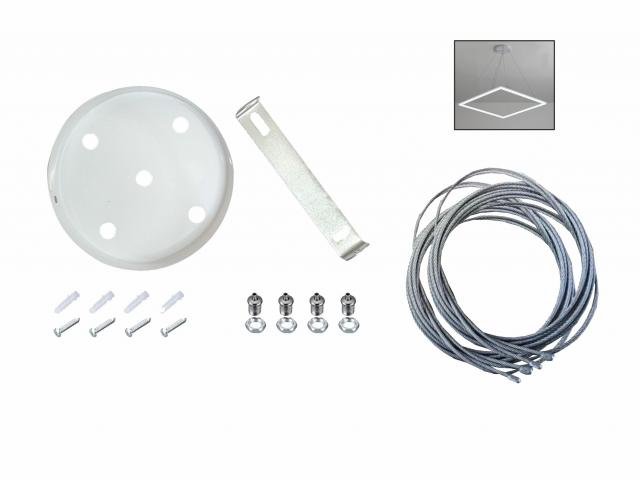 Висящ кит бял за LED светеща рамка - Led шини
