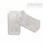 Захранващ кoнектор за многократна употреба 2PIN за LED лента Lightex COB 8 мм IP20 2бр/пакет