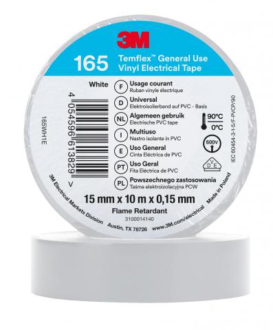 Изолирбанд 3М Temflex 165 15 мм x 10 м бял - Изолирбанд