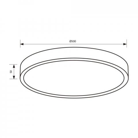 LED плафон Vivalux Luka 45 W 230 V GD CCT-switch, снимка 2 - Плафони
