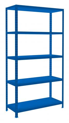 Стелаж 188х100х40 см 5x130 кг син - Метални стелажи