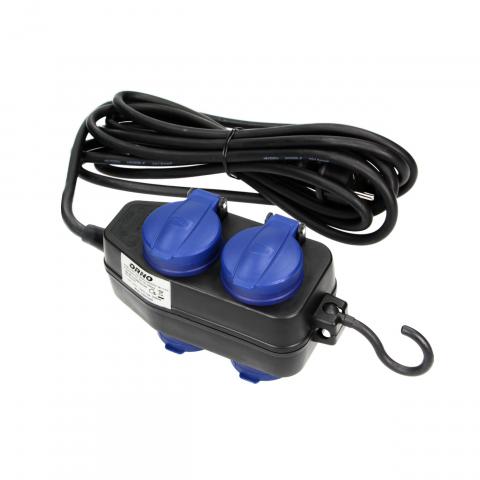 Разклонител Heavy-Duty 2+2x 2P+E 5 м черен - Влагозащитни разклонители