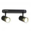 Спот двойка Lightex Oskar GU10 черно+хром 260x55x25 мм
