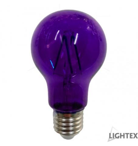 LED крушка Lightex Filament 4W 120 lm E27 лилава - Лед крушки е27