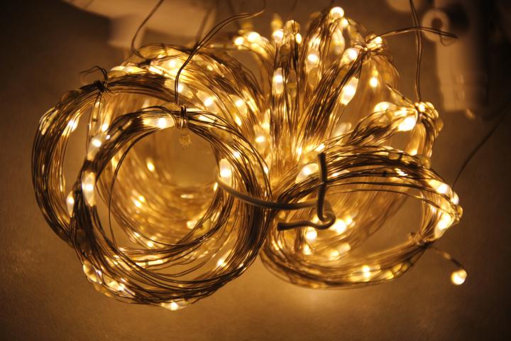 Светеща завеса Купър 300 LED топло бяла - Светеща мрежа/завеса