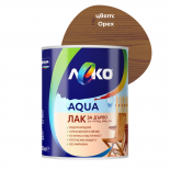 Лак за дърво Леко Aqua 0.6 л орех