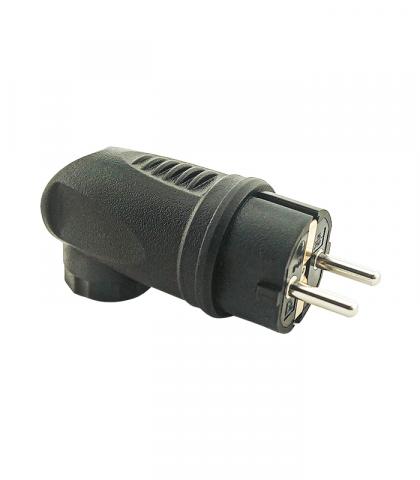 Щепсел ъглов гумиран IP44 - Pvc щекери и щепсели