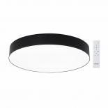 LED плафон Lightex Olaf max.72W 6100 lm 220V димируем с дистанционно ф500 мм x h70 мм черен