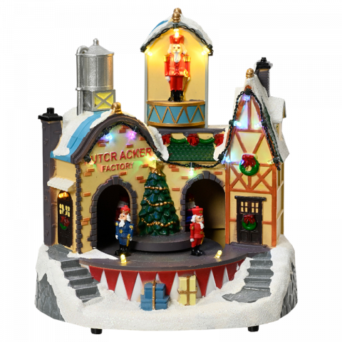 LED сцена новогодишно село със светлини - Светещи фигури