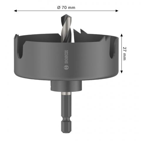 Боркорона Bosch WD 70 мм, снимка 2 - Боркорони за дърво