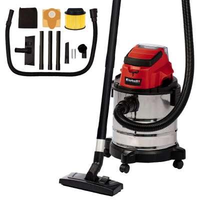Акумулаторна прахосмукачка сухо и мокро почистване Einhell TC-VC 18/20 Li S-Solo PXC, снимка 5 - Прахосмукачки за сухо и мокро почистване