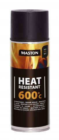 Спрей боя Maston +600°C 400 мл черна - Бои за метал