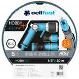 Комплект градински маркуч с конектори 1/2" 20 м Cellfast Hobby
