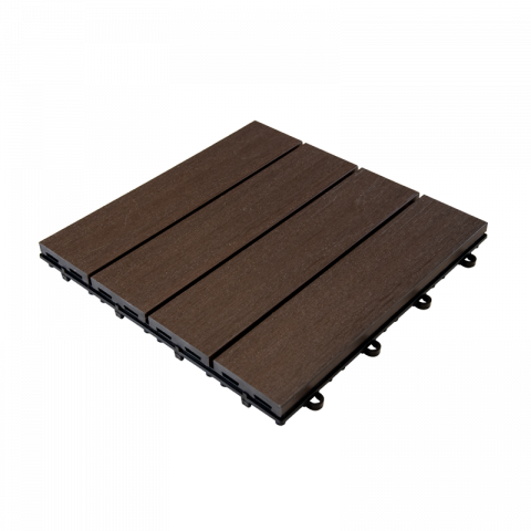 Декинг WPC плочкa PREMIUM 30х30x2,8cm, Орех - Декинг