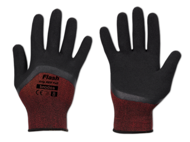 Ръкавици Flash Grip Red Full размер 10 - Градински обувки и ръкавици