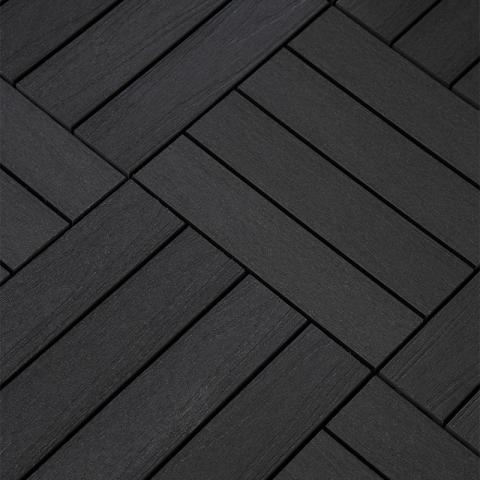 Декинг WPC плочкa PREMIUM 30х30x2,8cm, Графит, снимка 4 - Декинг