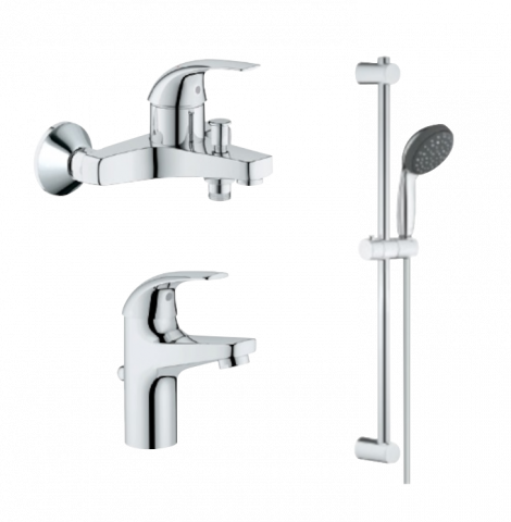 Комплект смесители за баня 3 в 1 Grohe Start Curve - Смесители и душове