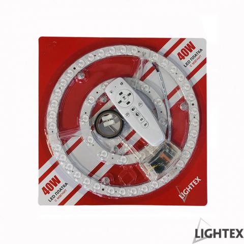 LED платка с магнит димируема Lightex 34W 3400 lm WW+CW 256 мм с дистанционно управление - Плафони