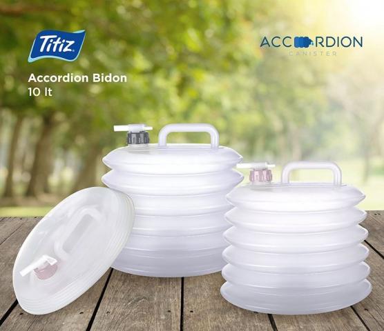 Пластмасова сгъваема туба Accordion 10 л, снимка 4 - Бутилки