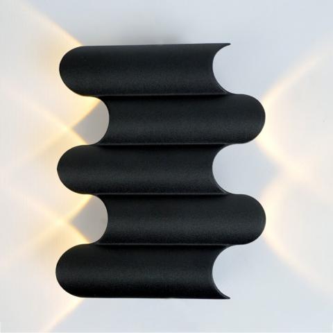 LED фасаден осветител Lightex Pulse 5x1 W IP65 черен, снимка 4 - Градински лампи