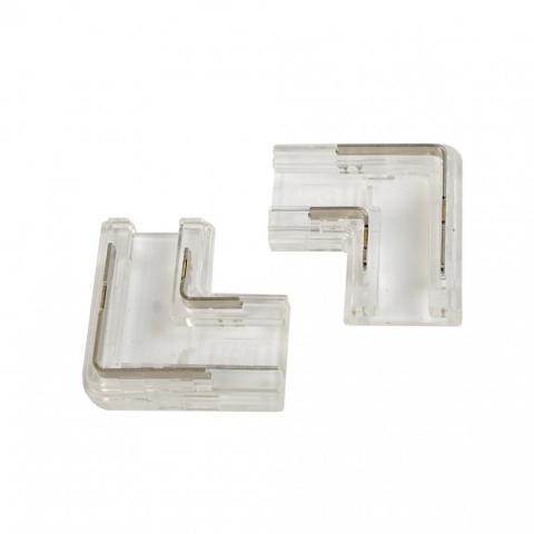 Ъглов конектор за еднократна употреба 2PIN за LED лента Lightex SMD/COB 5A 8 мм IP20 -2бр. - Led ленти и аксесоари