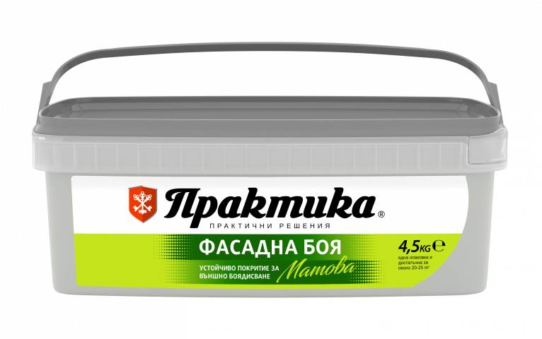 Фасадна боя Практика 4.5 кг гранит - Фасадни бои