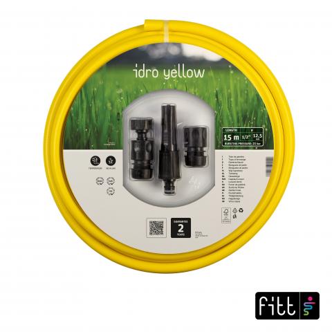 Градински маркуч Idro Yellow Kit 1/2 х 15 м - Маркучи на ролка