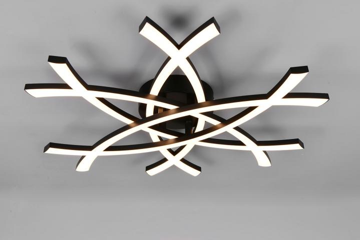 LED плафон Pollock 33 W черен - Плафони