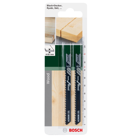 Ножчета Bosch за прободен трион за дърво U111C 2 бр., снимка 2 - Ножчета за прободен трион