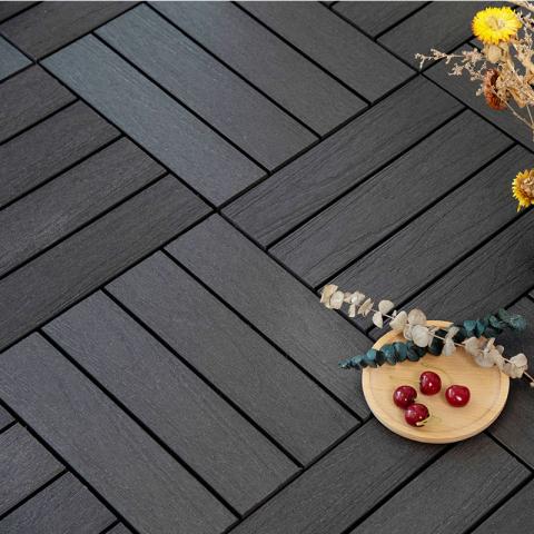 Декинг WPC плочкa PREMIUM 30х30x2,8cm, Графит, снимка 2 - Декинг