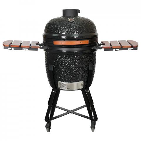 Барбекю Kamado 130x73x122 см черно, снимка 6 - Керамични грилове Кamado
