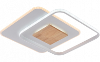 LED плафон CCT 60W 5180 lm Бяла+Дърво Димерируема + Дистанционно Управление