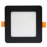 LED луна Caro черна IP54 9W 720 lm CCT, квадрат 118x118 мм