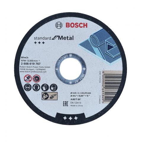 Диск за рязане на метал Bosch Standard 115x1 мм - Дискове за рязане на метал