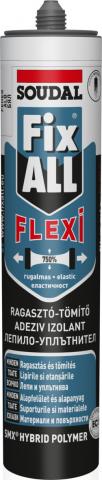 Лепило-уплътнител Fix All Flexi Soudal 280 мл бял - Монтажни лепила
