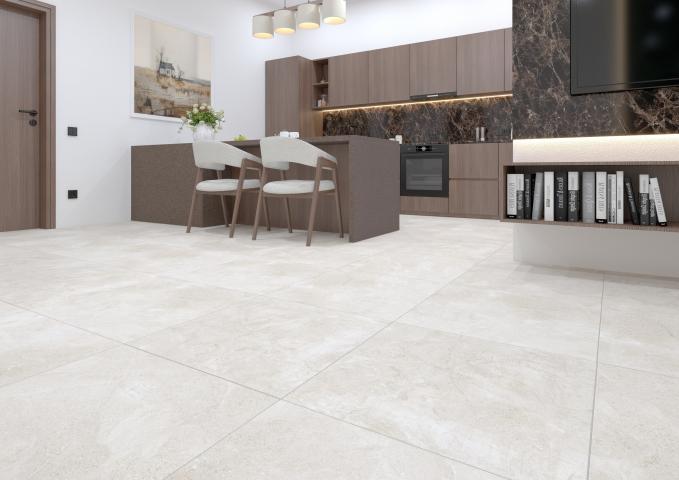 Гранитогрес Lotto white 60x60, снимка 3 - Гранитогрес