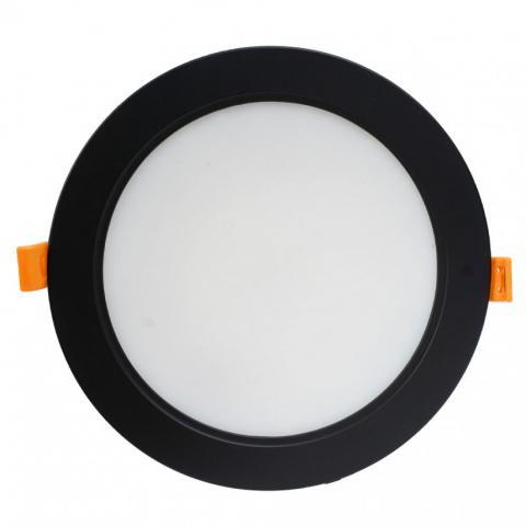 LED луна Lightex Caro черна IP54 18W 1440 lm CCT, кръг ф170 мм - Лампи за баня