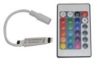 Инфрачервен контролер с дистанционно управление за RGB MINI 24 бутона 72W Lightex