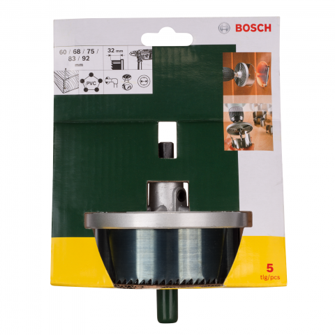 Комплект боркорони за дърво Bosch 32 мм 5 части, снимка 2 - Боркорони за дърво