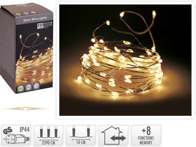 Светещ гирлянд 240 LED топла светлина - Светеща верига