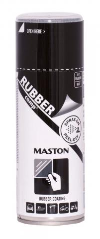 Гумен спрей боя Maston 0.4 л черен мат - Бои за метал