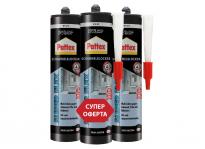 Санитарен силикон Pattex Shimmelblocker 3 x 310 мл, бял