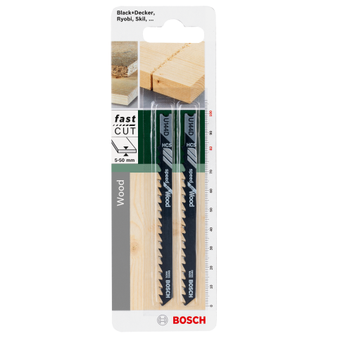Ножчета Bosch за прободен трион за дърво U144D 2 бр., снимка 2 - Ножчета за прободен трион