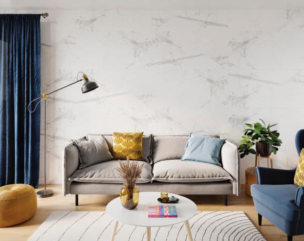 SPC Стенен Панел Calacatta Snow 30x60, снимка 2 - SPC пана
