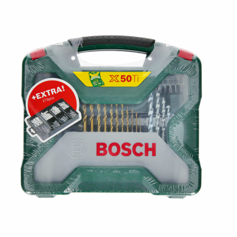 Комплект консумативи 50 части X-Line Bosch + комплект за закрепване 163 части, снимка 2 - Комплекти консумативи