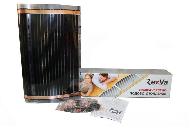 Подово инфрачервено фолио Rexva 5 м2 1100W, снимка 4 - Подово отопление