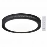 LED плафон Lightex California max.72W 6000 lm 220V димируем с дистанционно ф500 мм x h70 мм черен