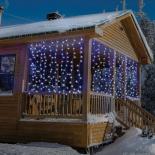 Светлинна завеса 240 LED 225х150 см бяла светлина
