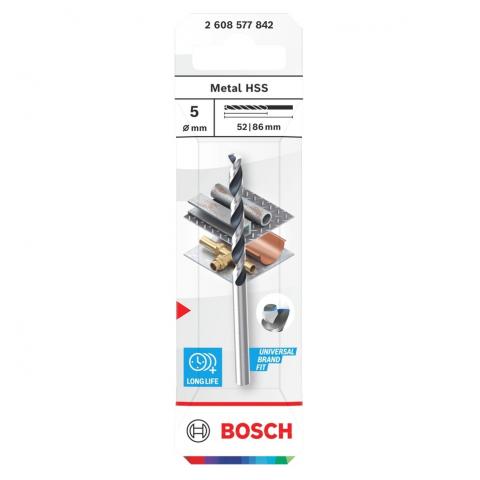 Свредло Bosch Metal HSS 5х52х86 мм, снимка 2 - Свредла за метал