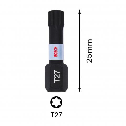 Комплект битове Impact Control T27 25 мм Bosch 2 бр., снимка 3 - Битове